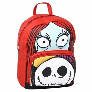 Disney's Nightmare Before Christmas PU Mini Backpack Red Jack Sally New NWT